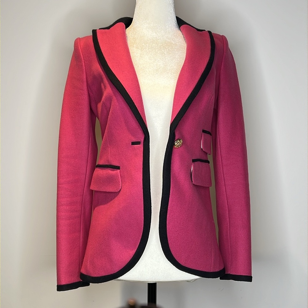 Beautiful Juicy Couture hot pink wool blend blazer